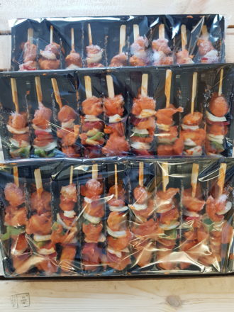 Shaslick  kip  BBQ  9 stuks a 125 gram - Afbeelding 2