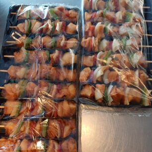 Shaslick  kip  BBQ  9 stuks a 125 gram