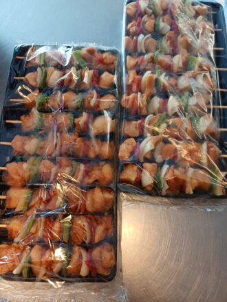Shaslick  kip  BBQ  9 stuks a 125 gram