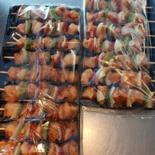 Shaslick  kip  BBQ  9 stuks a 125 gram